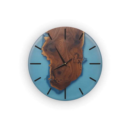 Azure Radiance Wall Clock