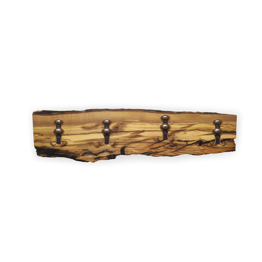 Natural Olive Wood Coat Rack
