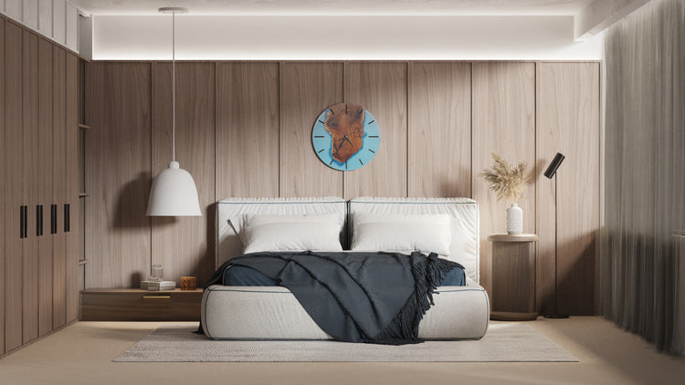 Azure Radiance Wall Clock
