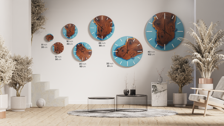 Azure Radiance Wall Clock