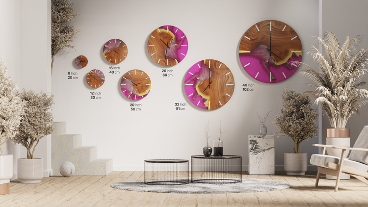 Roseate Blush Wall Clock