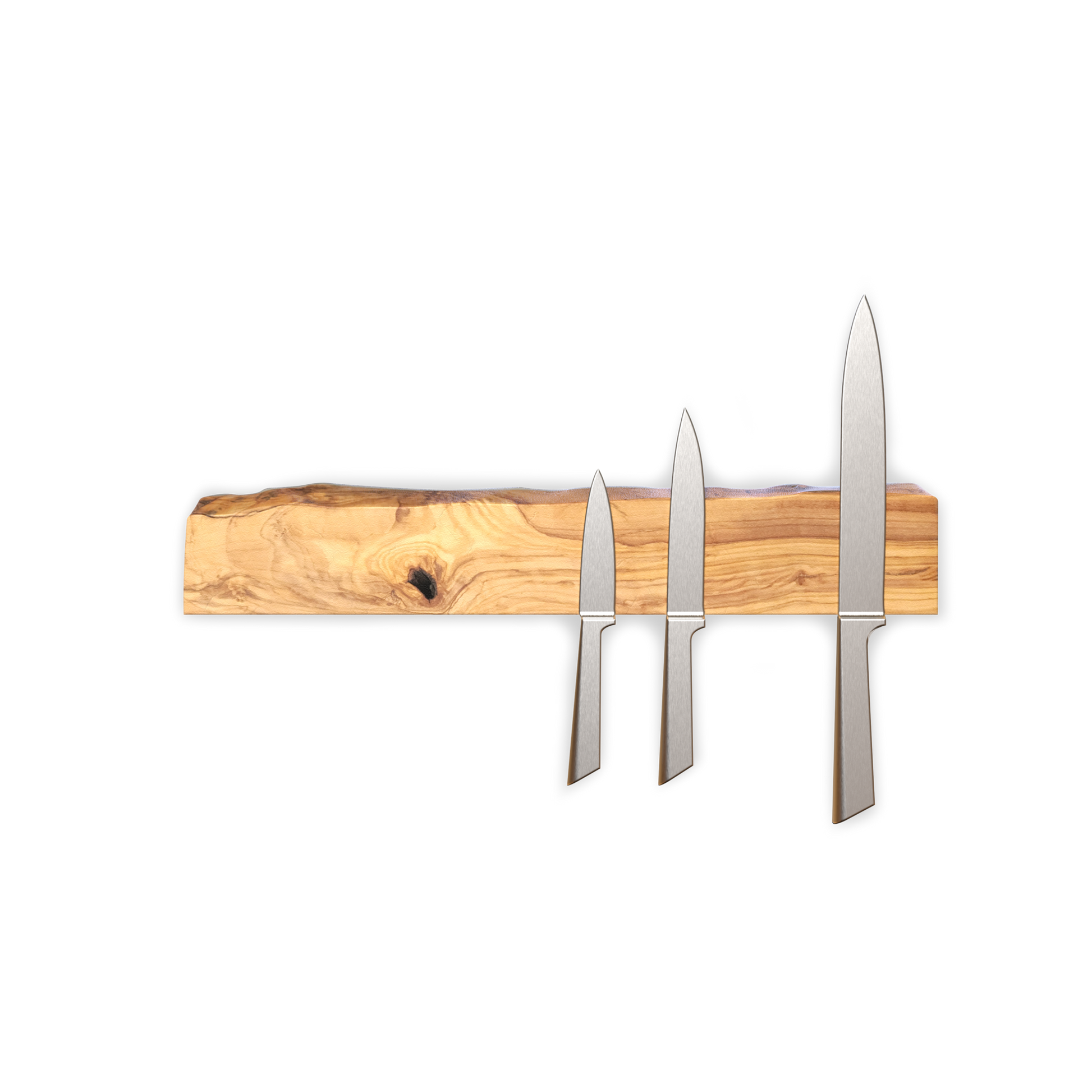 Handmade Natural Olive Wood Knife Holder.