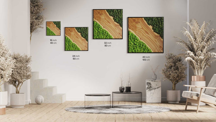 Dual Moss Wall Artwork