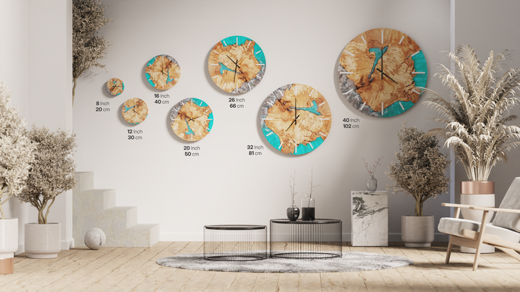 Teal Harbour Wall Clock