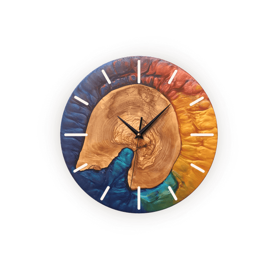The Parrot Olive Wood Resin Clock